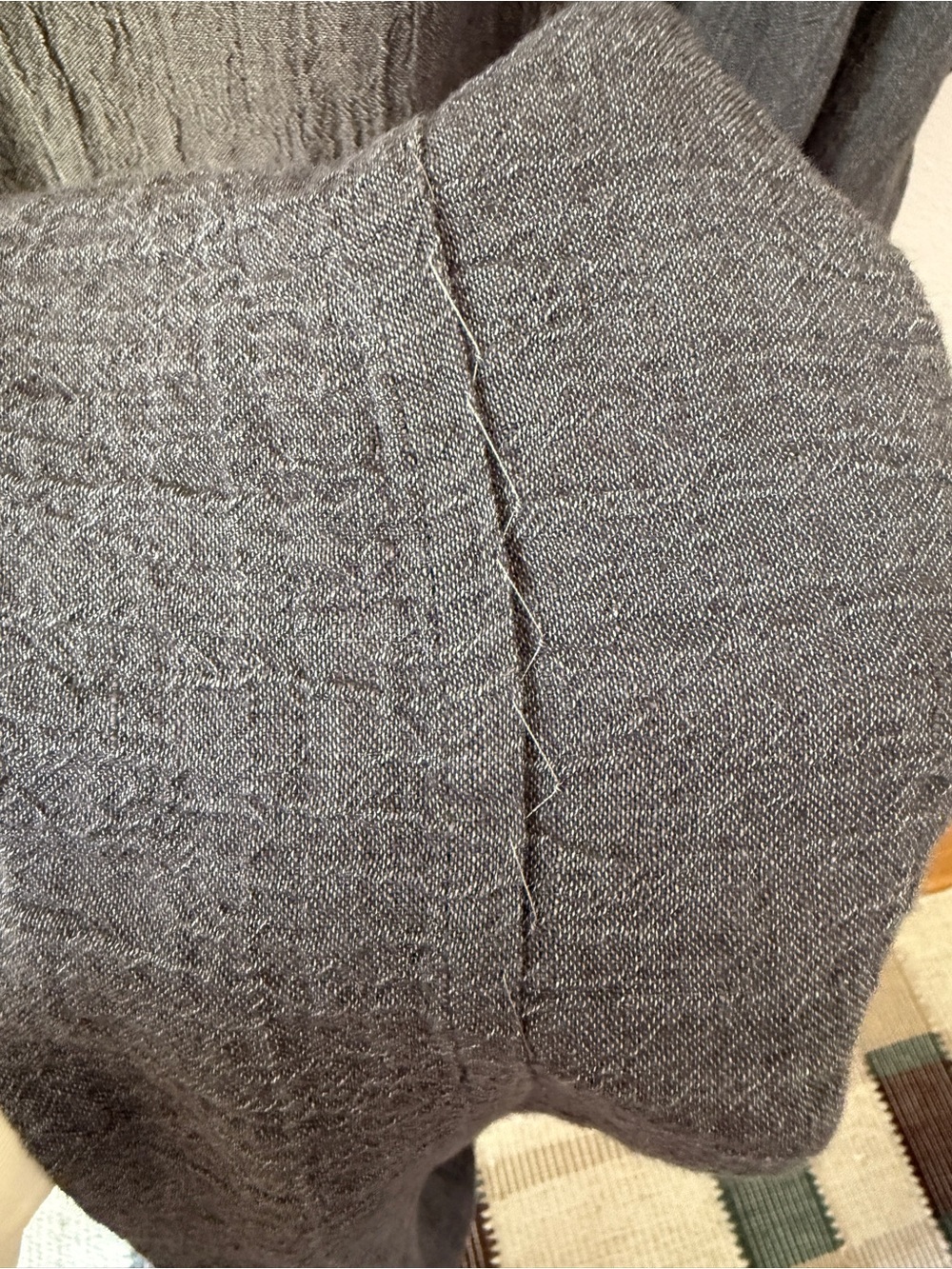 Elizabeth Suzann Harper tunic dress charcoal crinkle linen gauze - Picture 5 of 7